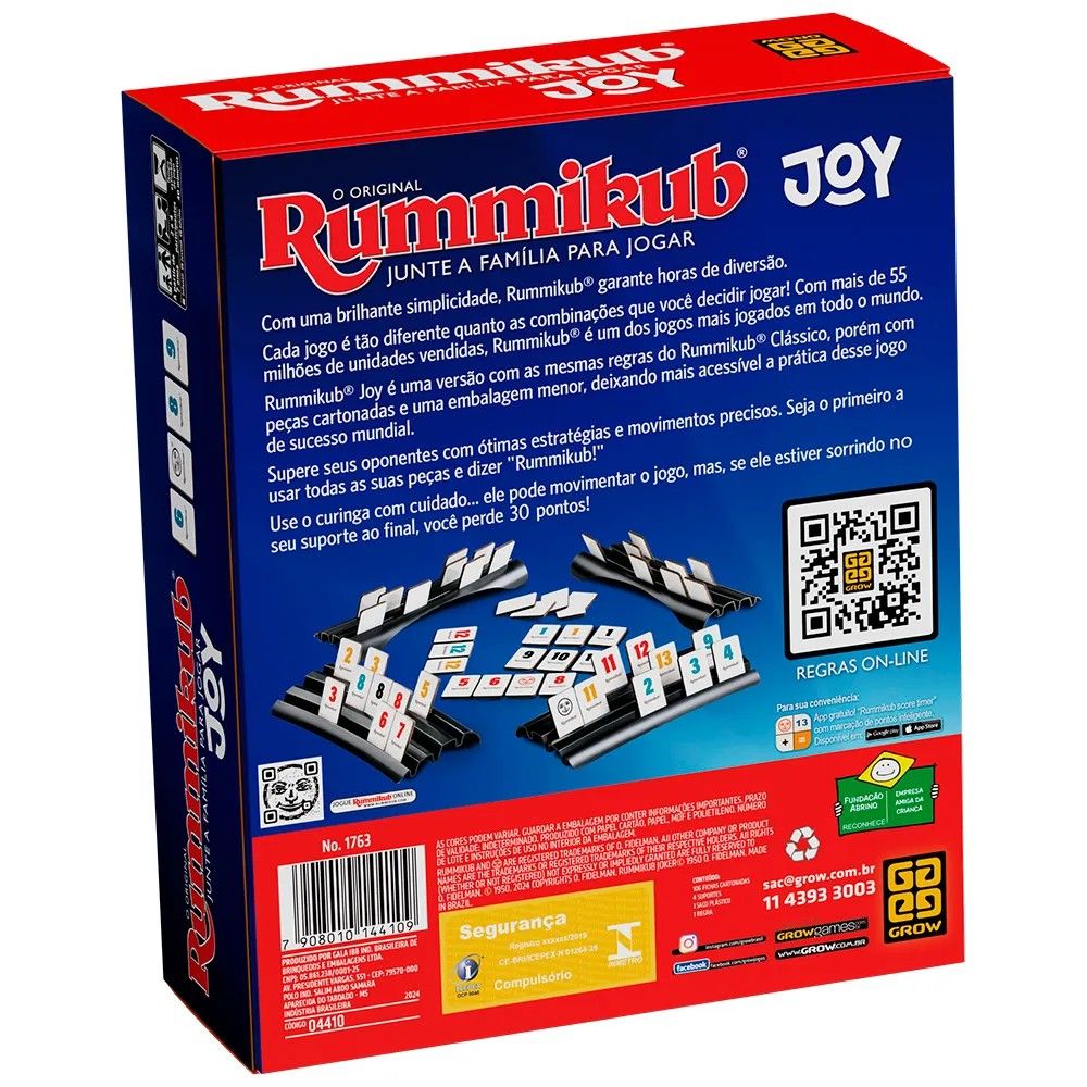 Jogo Rummikub Joy Grow