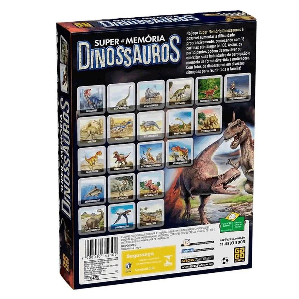 Jogo da Memória Dinossauros Grow