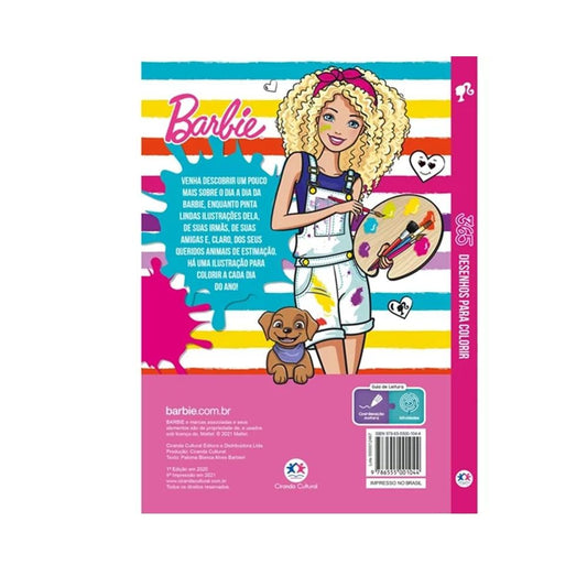 Livro Barbie 365 Desenhos Para Colorir