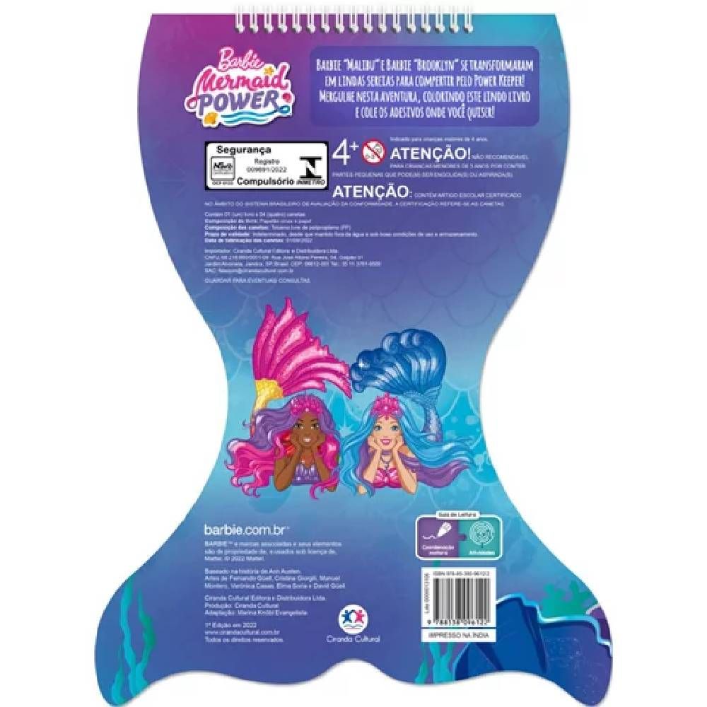 Livro Colorindo Sereias Barbie