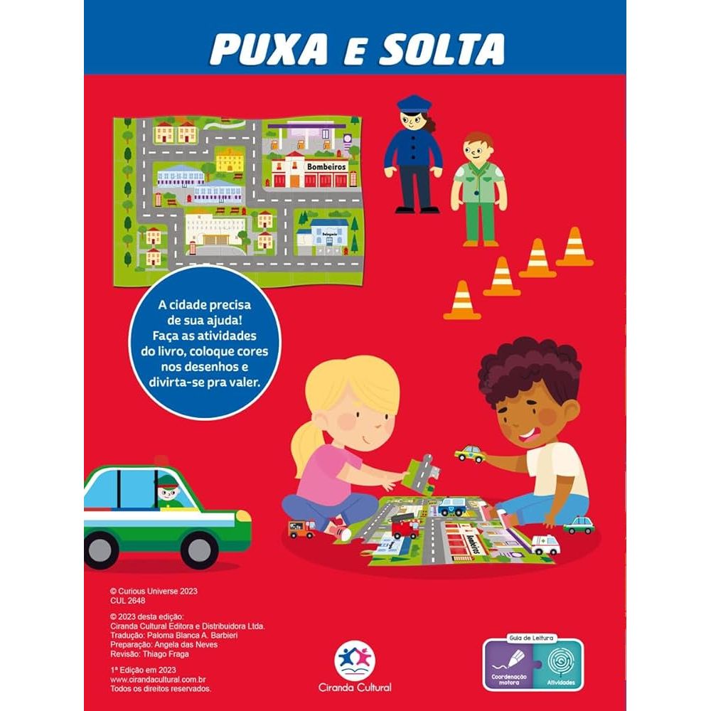 Livro Puxa e Solta Veículos de Emergência