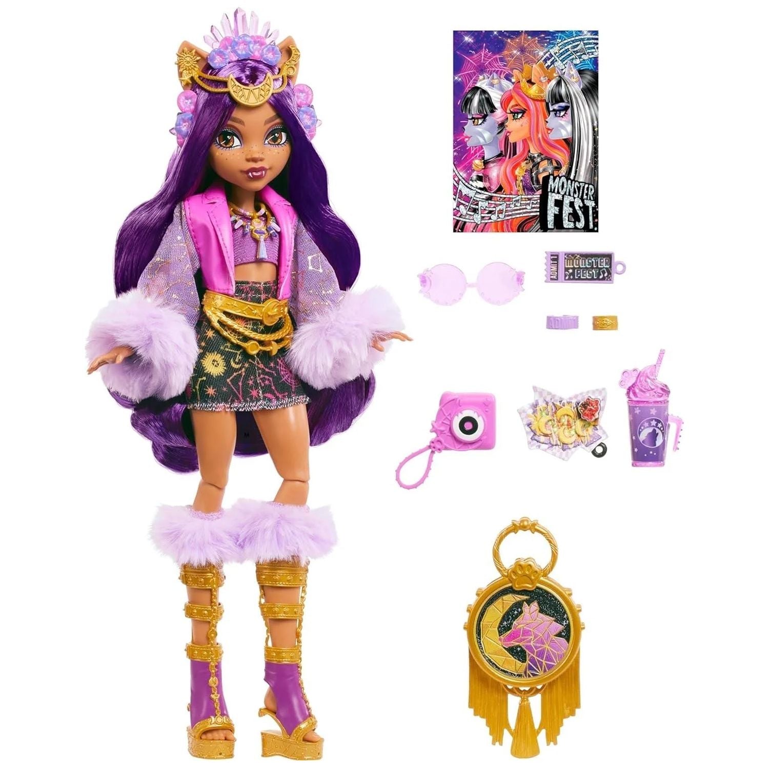 Monster High Clawdeen Festa Acessórios