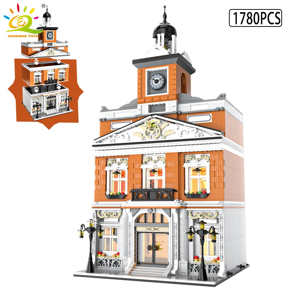 BricksTown DIY - Café de Esquina Miniatura com Blocos de Montar